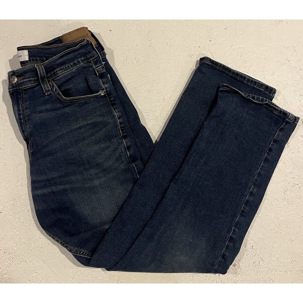 Levi's Signature S51 Straight‎ Leg Jeans Mens Sz 30x30 Blue Stretch Denim Flex